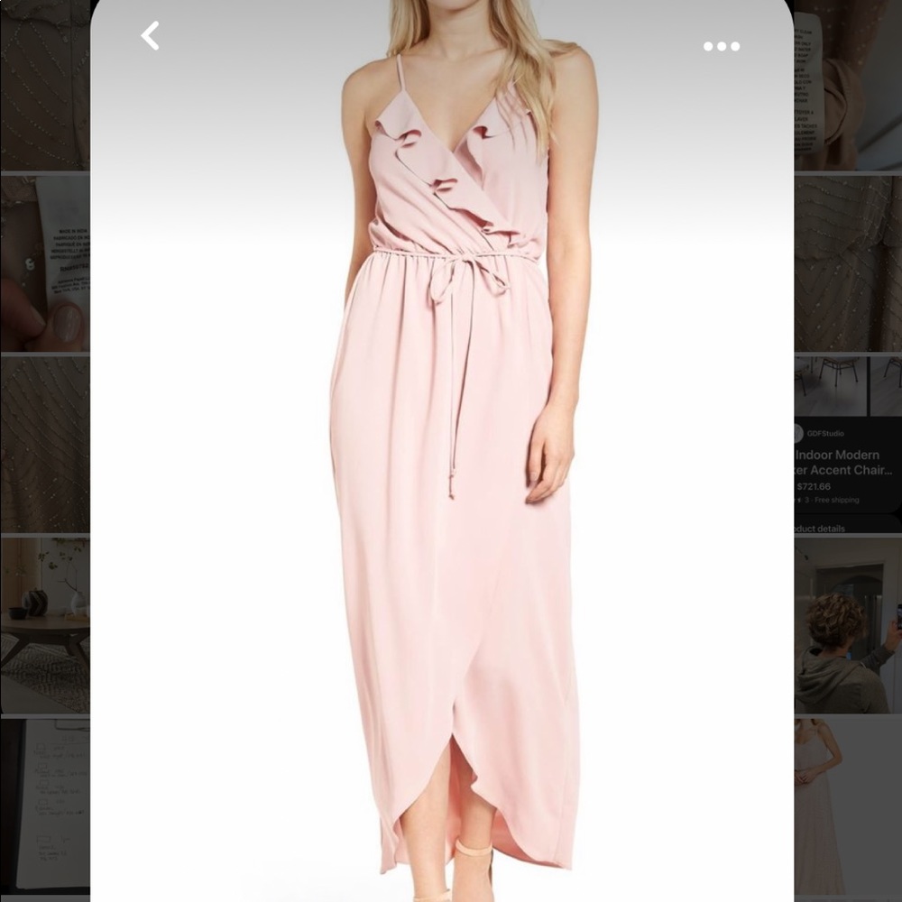Everly Ruffle Dress in Dusty Rose